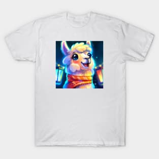 Cute Llama Drawing T-Shirt